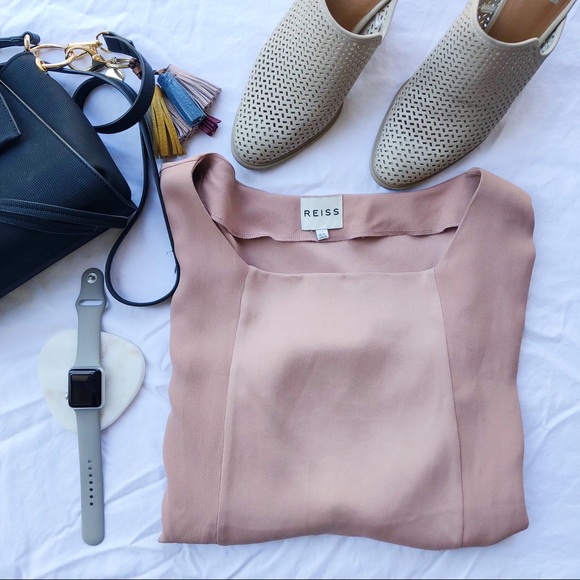 Reiss Blush cropped blouse - Picture 2 of 8